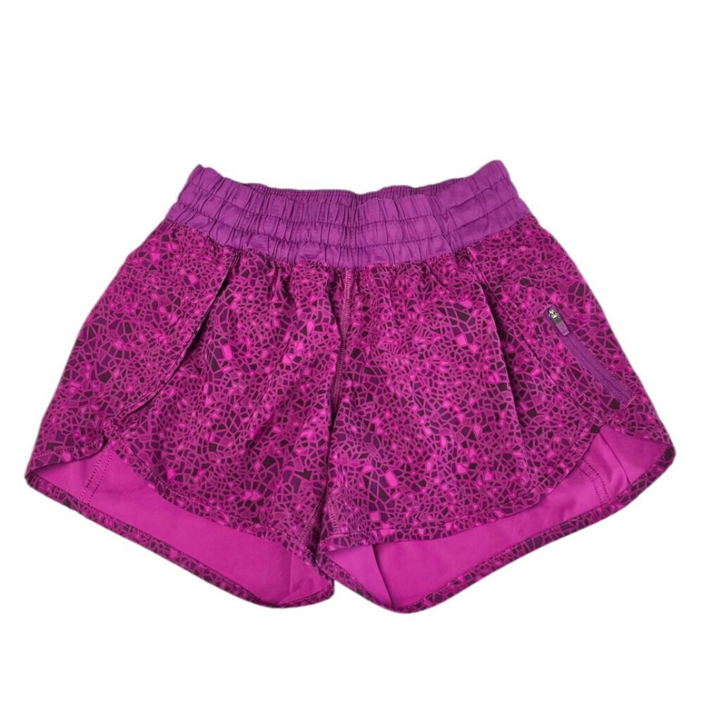Lululemon Tracker Short lll 4", Paradise Geo Regal Plum, Lined, Running, Size 4